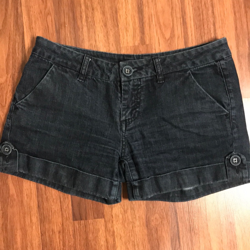 Dark denim shorts